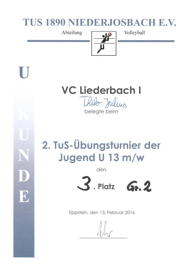 Urkunde Jungs