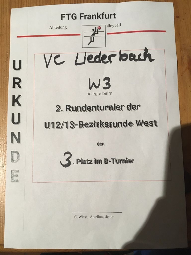 Urkunde FTG Frankfurt